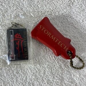 5/$35 Stormtech Promotional Keychains x2 Red Floating Logo Black Thermometer